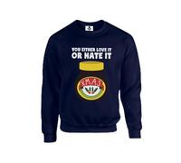 Taylor Brown Christmas, love it or hate it, xmas festive winter snow snowman santa meme Unisex Funny Adults Sweatshirt Jumper Navy