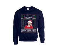 Taylor Brown Christmas version, Shalom and Merry christmas Jim Friday night dinner Unisex Funny Adults Sweatshirt Jumper Navy
