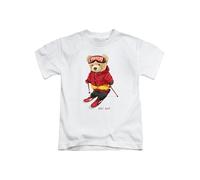 Taylor Brown Cute Bear on skis, ski on Snowy Snow Mountains Slopes Apres Cute Cool Trendy Tee T-Shirt Funny Unisex T Shirt Top White