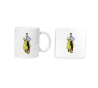 Taylor Brown David Brent Yellow Bird Meme, Iconic Sitcom tv Comedy Humour British Mug and Coaster Drinking Set Tea and Coffee Set Cute Mug and Coaster Aesthetic Fun Funny Pretty