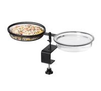 Taylor & Brown Deck Bird Feeders with Metal Mesh Tray and Water Bowl - Detachable Adjustable Heavy Duty Clamp Bracket, Rail Bird Bath Balcony Porch Railing Feeder Perfect for Attracting Wild Birds.