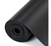 Taylor & Brown Drawer Liners 44.5cm x 500cm EVA Non-Adhesive Kitchen Shelf Liner, Waterproof Washable Cupboard & Cabinet Mat, Anti-Slip Fridge Liners and Sink Protector for Home & Office, Black