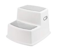 Taylor & Brown Dual Height Step Stool for Toddlers & Kids, Potty Training Stool for Bathroom, Kitchen, Two-Step Design with Soft-Grips, Stepping Stool for Toddlers, Grey