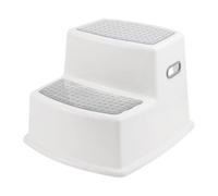 Taylor & Brown Dual Height Step Stool Toddlers Kids Potty Training Stool Soft-Grips Two-Step Design For Bathroom Kitchen (Grey)