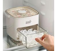 Taylor & Brown Easy Press Ice Cube Maker With Lid, Bin & Tongs, 48Cube Reusable Silicone Tray For Parties & Bars