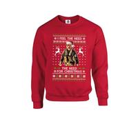 Taylor Brown Feel the need for christmas, xmas festive novelty meme iconic plane comedy Unisex Funny Adults Sweatshirt Jumper Red