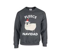 Taylor Brown Fleece Navidad Xmas festive Christmas sheep trending meme Unisex Funny Adults Sweatshirt Jumper Dark Heather