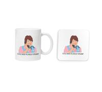 Taylor Brown Flylo Check-in Keeley Speaking, tv Series Sitcom British Comedy Humour Meme Mug and Coaster Drinking Set Tea and Coffee Set Cute Mug and Coaster Aesthetic Fun Funny Pretty