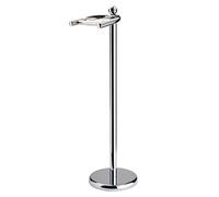 Taylor & Brown Freestanding Chrome Toilet Tissue Paper Roll Holder Stand Compact Organiser with Weighted Base