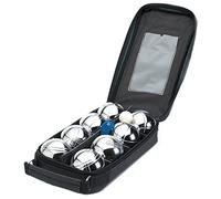 Taylor & Brown French Boules Set | 8 Piece Boules Set | Includes Chrome Plated Boules Balls, Cork Jack (Target Ball), Measuring Tool & Carry Bag | Lawn Games for Family