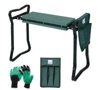 Taylor & Brown Garden Kneeler Seat With Handles, Tool Bag & Glovesfoldable, Lightweight Stool & Eva Foam Kneeling Pad