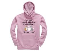 Taylor Brown Get more cats, cat cat meme novelty silly weird funny animal Jumper Unisex Funny Adults Hoodie Jumper Baby Pink