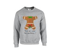Taylor Brown Gingerbread Mistletoe joke, meme novelty humour comedy christmas xmas festive fun Unisex Funny Adults Sweatshirt Jumper Heather Grey