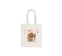 Taylor Brown Girly spa slay cat, princess beauty cute cats meme novelty eepy slay silly weird tote bag cotton shopper shopping bags reusable