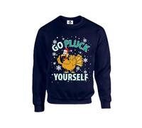 Taylor Brown Go pluck yourself turkey xmas christmas meme festive trending Unisex Funny Adults Sweatshirt Jumper Navy