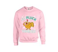 Taylor Brown Go pluck yourself turkey xmas christmas meme festive trending Unisex Funny Adults Sweatshirt Jumper Baby Pink