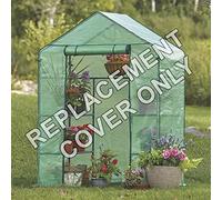 Taylor & Brown Greenhouse Cover Heavy Duty Replacement Spare Reinforced Growhouse White PE Cover (Walk-In Greenhouse - 143x73x195cm, Green)