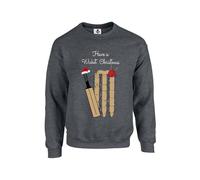 Taylor Brown Have a wicket christmas, xmas festive meme novelty cricket sport comedy humour Unisex Funny Adults Sweatshirt Jumper Dark Heather