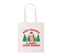 Taylor Brown Have Yourself A Crispy Little Nugget christmas xmas festive humerous meme novelty tote bag cotton shopper shopping bags