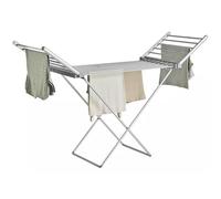 Taylor & Brown Heated Clothes Airer | Folding Aluminium Clothes Drying Rack | Winged Electric Laundry Drying Horse Rack | 220W Energy Efficient 18 Rails