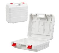 Taylor & Brown Heavy Duty ABS Plastic Camping Stove Storage Case with Space for 4 Butane Gas Canisters - Portable Outdoor Gas Stove Carry Box - Durable Travel Cooker Case for Camping & Hiking (White)