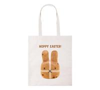 Taylor Brown Hoppy Easter bun bunny spring novelty humerous chick bunny eggs cute tote bag cotton shopper shopping bags reusable