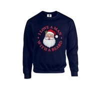 Taylor Brown I love a man with a beard, meme novelty silly weird christmas santa xmas festive joke comedy Unisex Funny Adults Sweatshirt Jumper