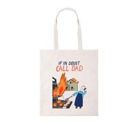 Taylor Brown If in doubt call Dad, Fathers Day Novelty Meme Humerous Pun Joke Silly Cool tote bag cotton shopper shopping bags reusable