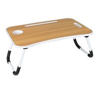 Taylor & Brown Laptop Bed Table Lap Standing Desk for Bed and Sofa Breakfast Tray Foldable Folding Serving Coffee Tray Notebook Stand Reading Holder for Couch Floor Kids (Brown)