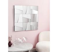 Taylor & Brown Luxury Geometric Wall Mirror 80x80cm - Modern 3D Decorative Statement Mirror for Living Room, Hallway or Bedroom Décor