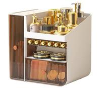 Taylor & Brown Makeup Organiser Cosmetic Storage Box, Make up Organizer Dressing Table Plastic Cosmetics Holder Countertop with Drawer for Beauty Skincare