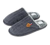 Taylor & Brown Mens Slip On Mule Slippers Comfy Warm Faux Fur Lined House Shoes Anti-Skid Sole for Indoor & Outdoor