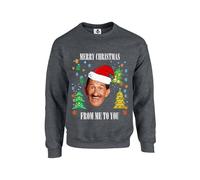 Taylor Brown Merry christmas from me to you chuckle brothers meme Unisex Funny Adults Sweatshirt Jumper Dark Heather