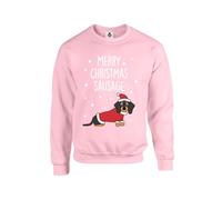 Taylor Brown Merry Christmas Sausage, novelty dachshund sausage dog cute cool xmas festive Unisex Funny Kids Sweatshirt Jumper