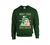 Taylor Brown Merry chrysler meme, merry crisis xmas christmas meme Unisex Funny Adults Sweatshirt Jumper Forest Green