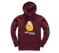Taylor Brown Merry crispmas, crisps xmas christmas festive joke comedy humour novelty silly weird british Jumper Unisex Funny Adults Hoodie Jumper Maroon