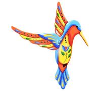 Taylor & Brown Metal Hummingbird Outdoor Wall Art Decor, Handcrafted Mexican Talavera Style Celestial Wall Sculptures Hanging for Indoor Outdoor Living Room, Garden, Patio, Yard, Fence Decoration