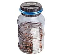 Taylor & Brown Money Box Digital Coin Jar Saving with 1.8L Large Capacity UK Coin Counter Gift for Kids Adults Automatic Counting LCD Display Transparent