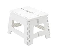 Taylor & Brown Multi-Purpose Anti-Slip Folding Plastic Step Stool, 9 inch 22cm Height Compact Foldable Stool For Kids & Adults, Kitchen Garden Bathroom Collapsible Stepping Stool (White)