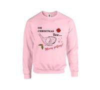 Taylor Brown Oh christmas tee, xmas festive golf joke golfer golfing humour ugly fun joke Unisex Funny Adults Sweatshirt Jumper Baby Pink