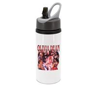 Taylor Brown Olivia Dean, cute pop trendy cool water bottle with handle attatchment drinks cup water bottle refill cute fun
