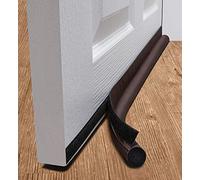 Taylor & Brown One Sided Door Draft Excluder Self-Adhesive Tape Draught Insulator Strip Foam Seal Fits to Bottom of Door Under Door Draft Stopper 90cm Long (Brown)