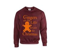Taylor Brown Orange text, Gingers are for life not just for christmas, meme, trending, xmas, festive Unisex Funny Adults Sweatshirt Jumper