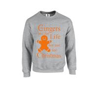 Taylor Brown Orange text, Gingers are for life not just for christmas, meme, trending, xmas, festive Unisex Funny Adults Sweatshirt Jumper