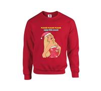 Taylor Brown Please enjoy this xmas, Sabrina christmas festive carpenter meme novelty Unisex Funny Adults Sweatshirt Jumper Red