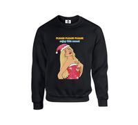 Taylor Brown Please enjoy this xmas, Sabrina christmas festive carpenter meme novelty Unisex Funny Adults Sweatshirt Jumper Black