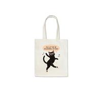 Taylor Brown Pls let me be delusional in peace, cat meme cats novelty animal silly iconic slay humerous joke tote bag cotton shopper shopping bags reusable