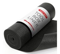 Taylor & Brown Professional Tool Box Liner, 41 x 488cm Heavy Duty Tool Box Foam to Protect Tools, Grid-Line Non Slip Toolbox Drawer Liners Shelf Mat for Workbench, Cabinet, Shelves, Garage, Black