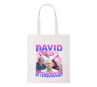 Taylor Brown Purple retro vintage david attenborough british icon bootlet 90s tote bag coton shopper shopping reusable bags