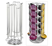 Taylor & Brown Revolving Rotating 24 Capsule Coffee Pod Holder Stainless Steel Tower Stand Rack Dispenser for Dolce Gusto Non Slip Felt Base